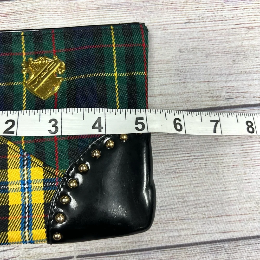 MAC Noble Knights Collection Plaid Coin Purse Makeup Cosmetics Bag